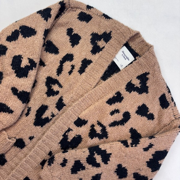 Abercrombie & Fitch Sweaters - Abercrombie Fitch Leopard Print‎ Open Front Knit Cardigan Sweater Women's XS